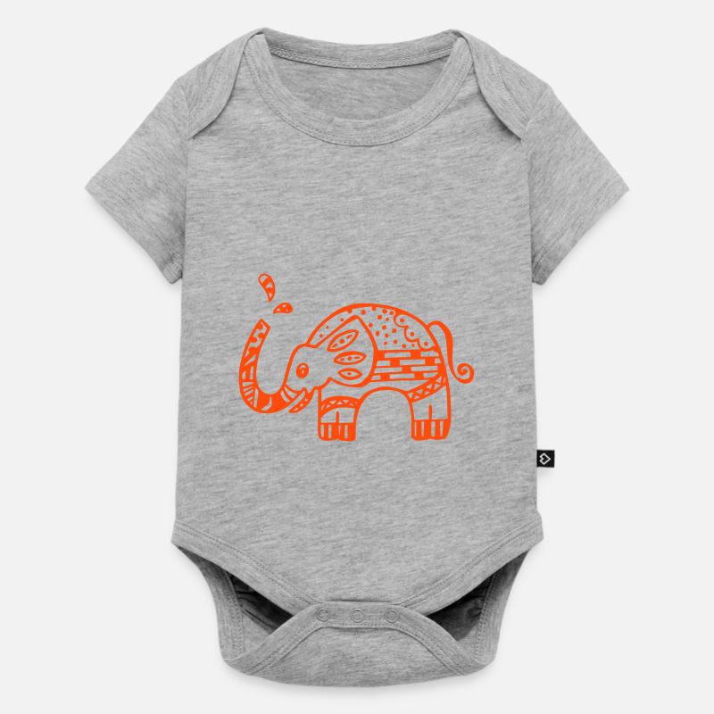 Mathis - Body à manches courtes Premium Bébé - gris chiné