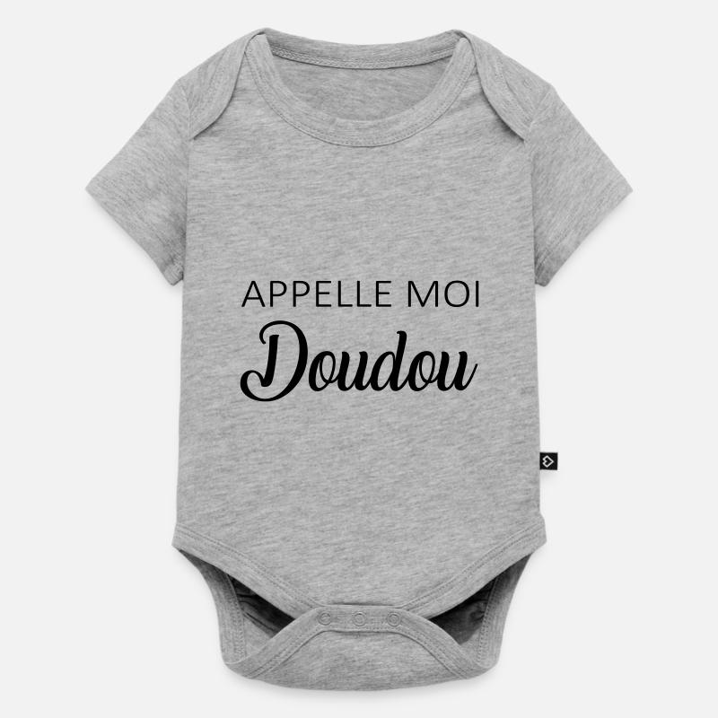 appelle moi doudou - Body à manches courtes Premium Bébé - gris chiné