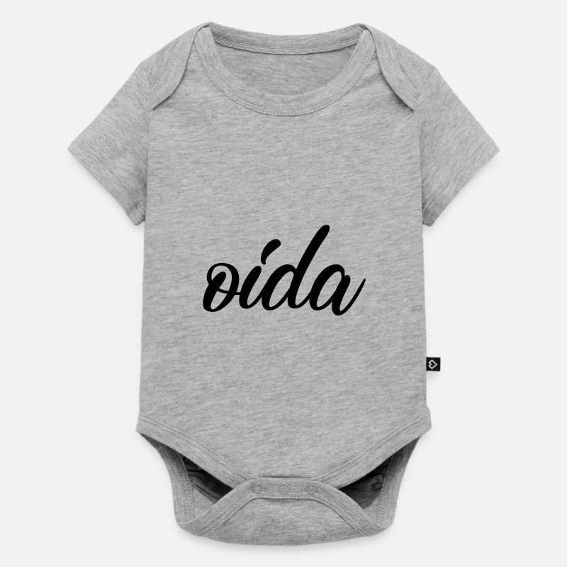 oida - Baby Premium Kurzarmbody - Grau meliert