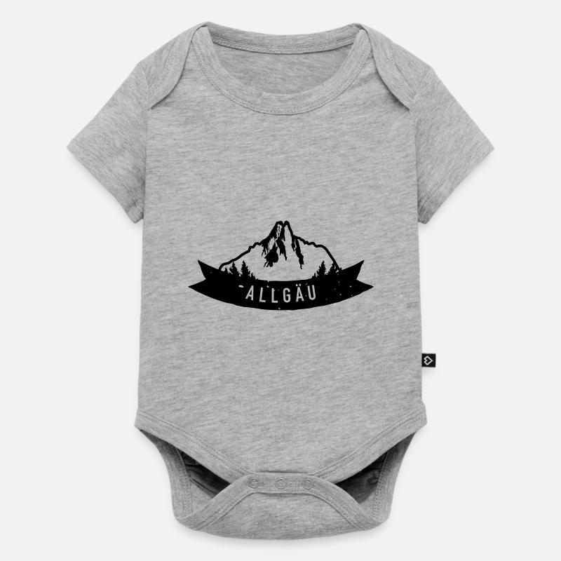 Allgäu Design mit Höfats als Geschenkidee - Baby Premium Kurzarmbody - Grau meliert