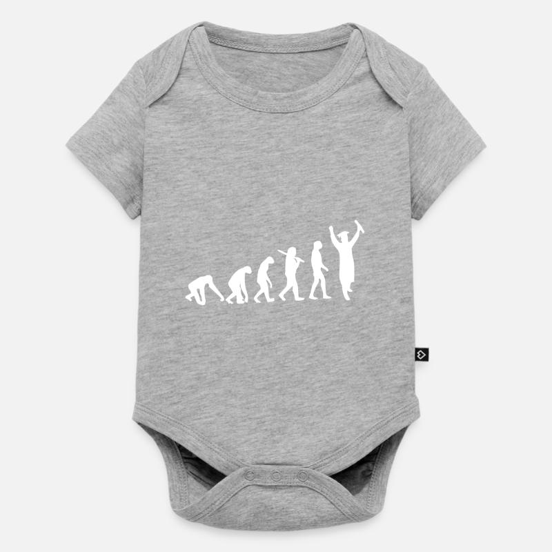 evolution - Baby Premium Kurzarmbody - Grau meliert