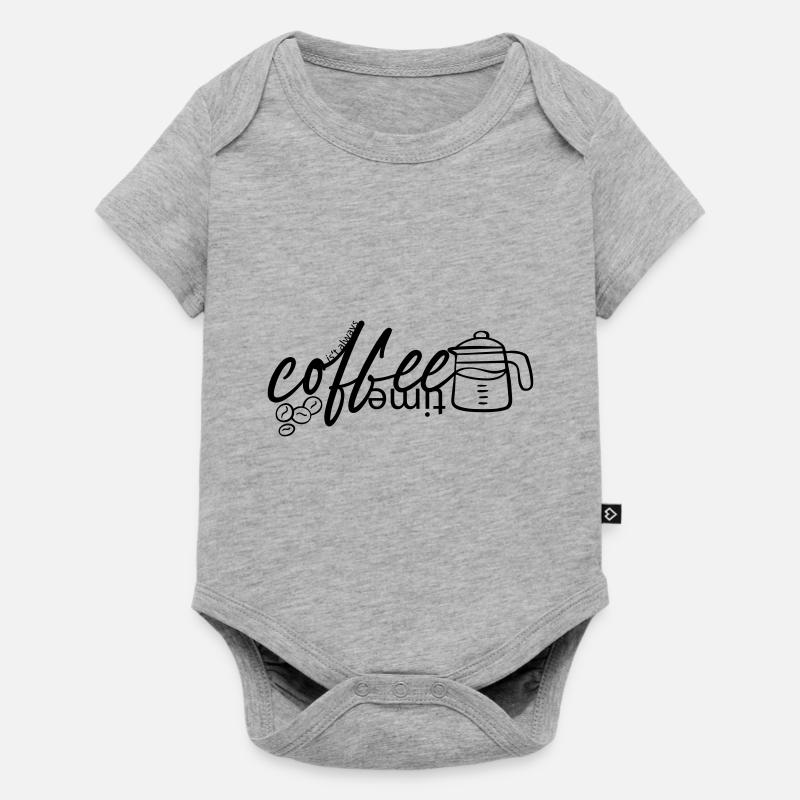 PiexSu - Its always coffeetime - Baby Premium short-sleeve bodysuit - heather grey
