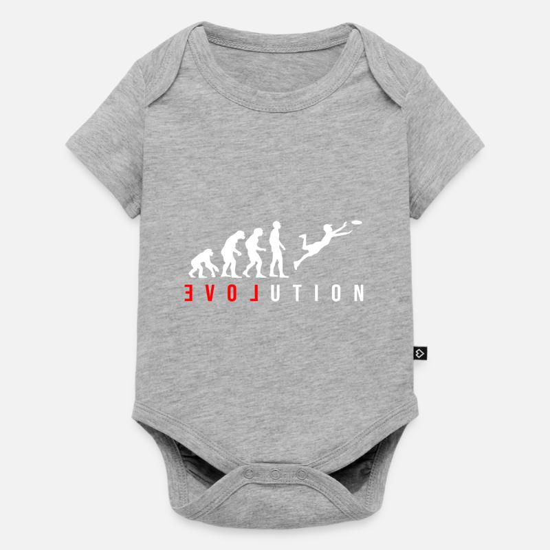 Ultimate Frisbee Evolution - Baby Premium short-sleeve bodysuit - heather grey