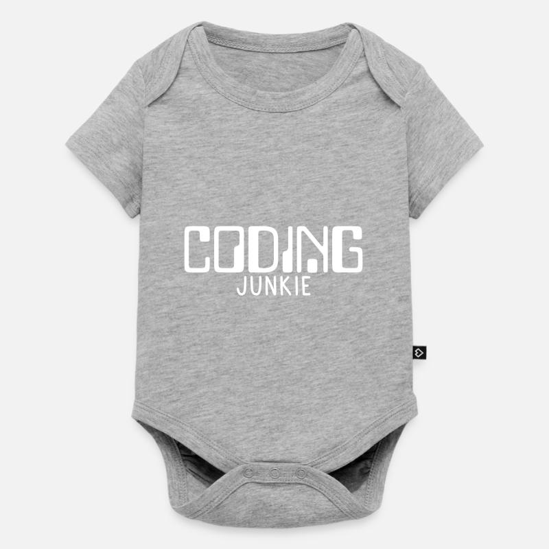 Coding Junkie 4 - Baby Premium Kurzarmbody - Grau meliert