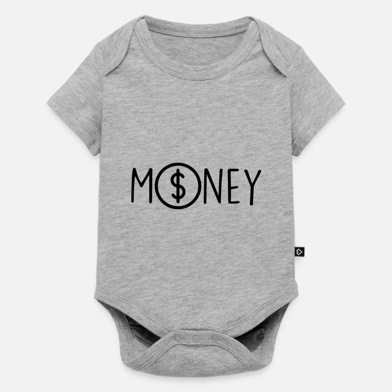 money - Body à manches courtes Premium Bébé - gris chiné