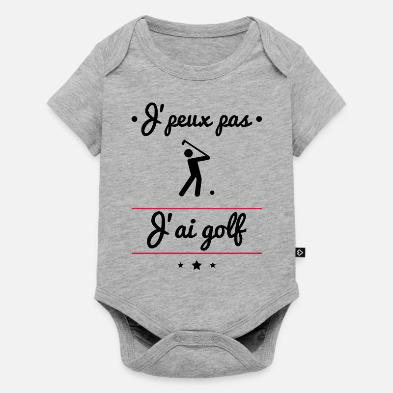J'peux pas j'ai golf, golfeur - Body à manches courtes Premium Bébé - gris chiné