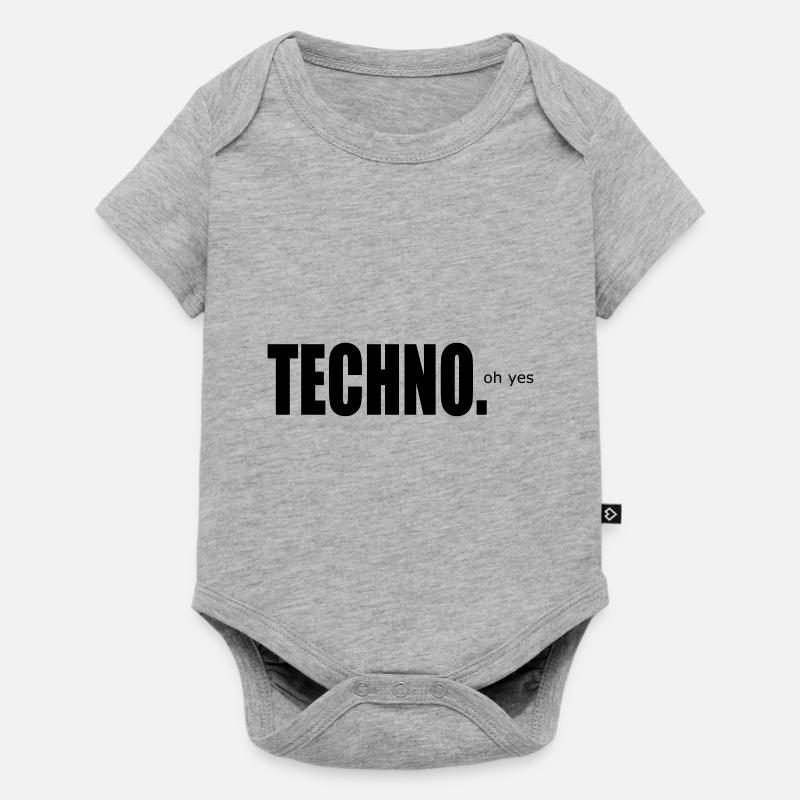 TECHNO - Body à manches courtes Premium Bébé - gris chiné