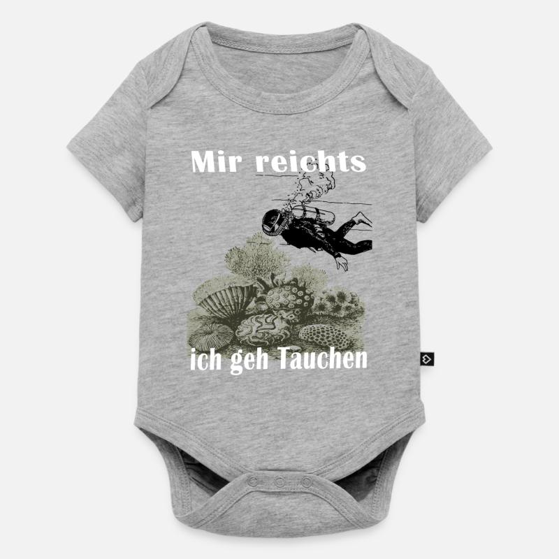 Plongée, plongeur, plongée - Body à manches courtes Premium Bébé - gris chiné