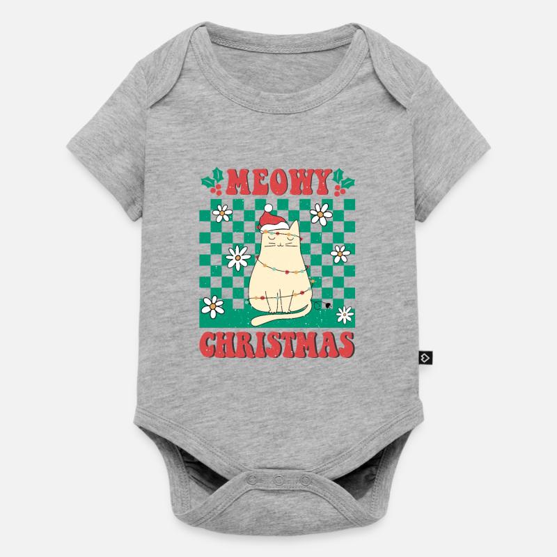 Weihnachten Père Noël Joyeux Noël - Body à manches courtes Premium Bébé - gris chiné