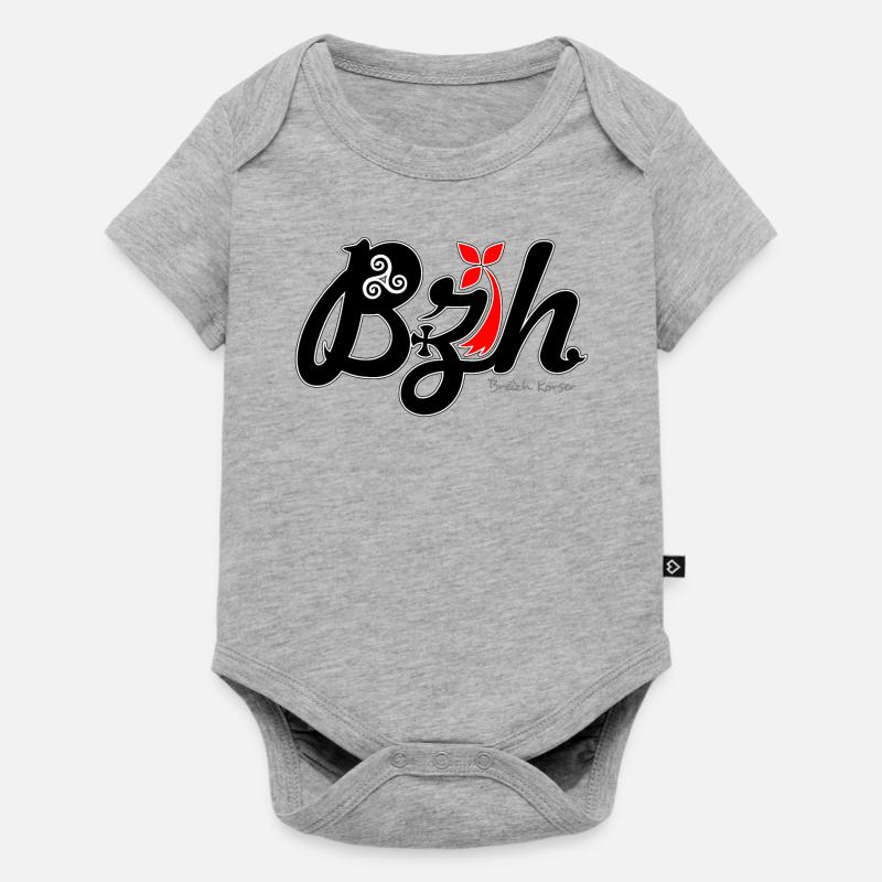Bzh - Body à manches courtes Premium Bébé - gris chiné