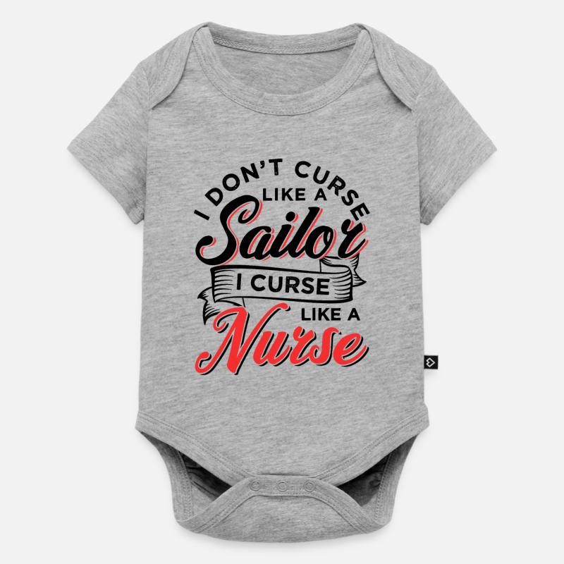 Malédiction comme une infirmière - Body à manches courtes Premium Bébé - gris chiné