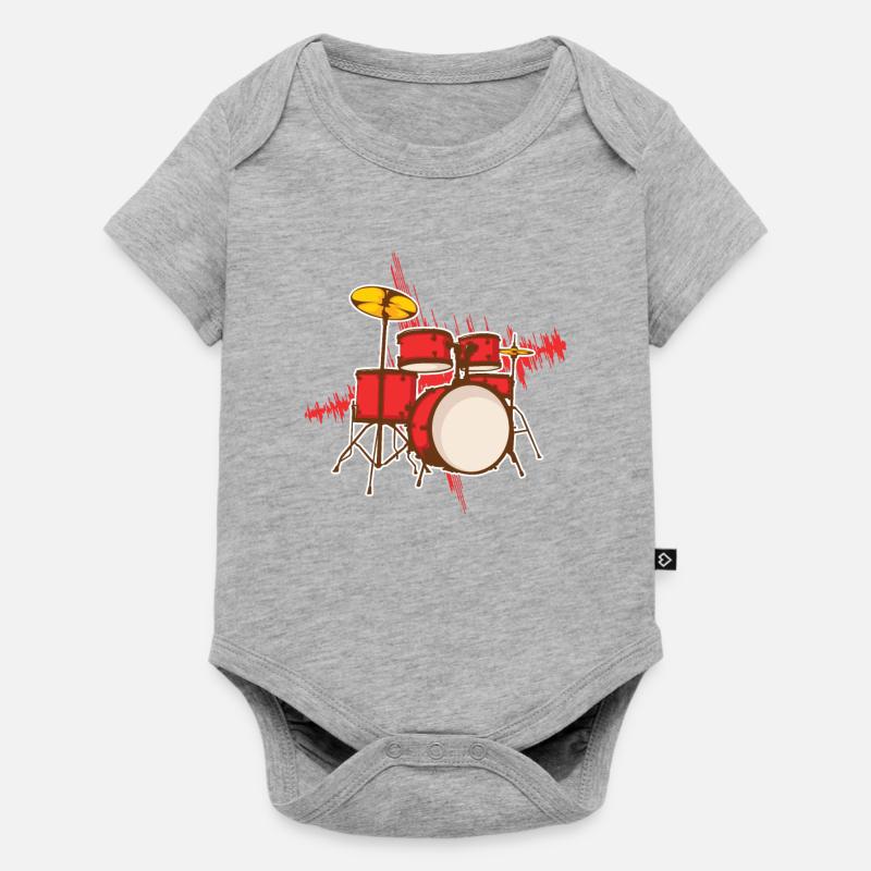 Percussion Percussion, joueur de percussion - Body à manches courtes Premium Bébé - gris chiné