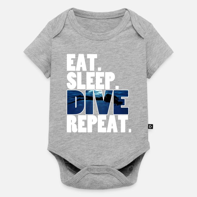 Dive,Diver - Baby Premium Kurzarmbody - Grau meliert