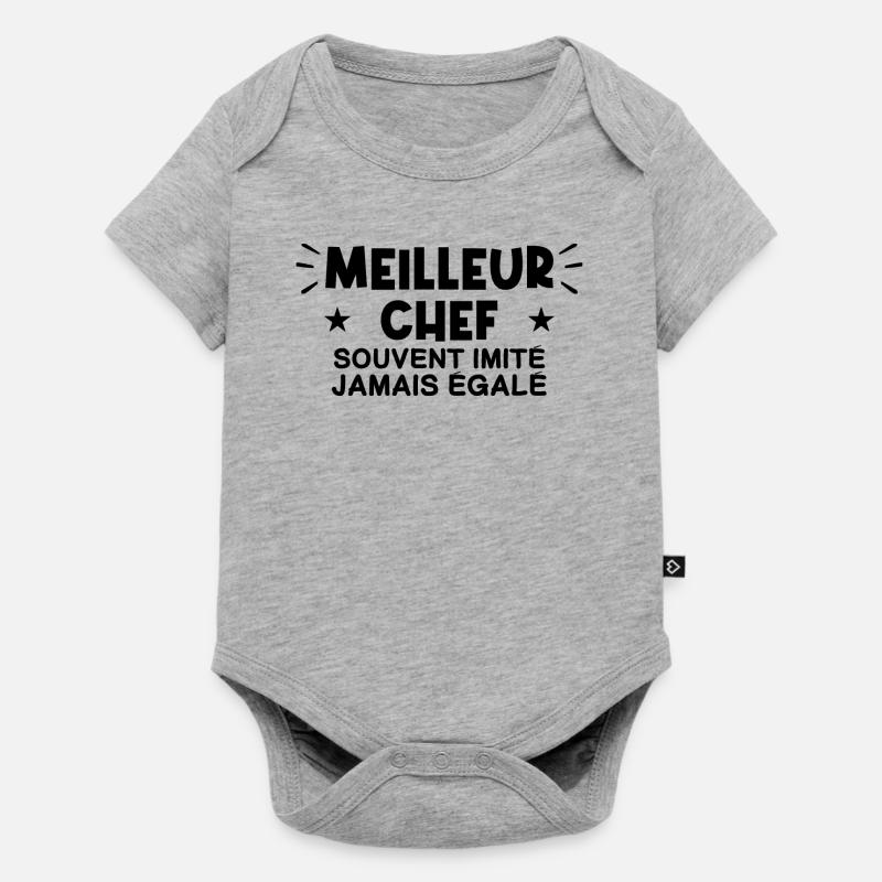 Chef | Je suis le meilleur Chef - Body à manches courtes Premium Bébé - gris chiné