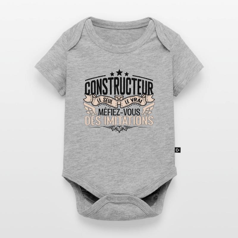 Constructeur cadeau Constructeur le vrai Construct Body à manches courtes Premium Bébé