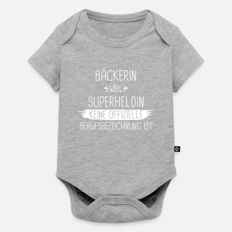 Bäcker Bäckerin Bäckerei Beruf Spruch - Baby Premium Kurzarmbody - Grau meliert