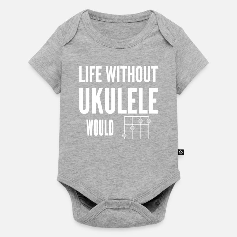 Life Without Ukulele Would Be Flat (Bb) Uke Joke - Baby Premium short-sleeve bodysuit - heather grey