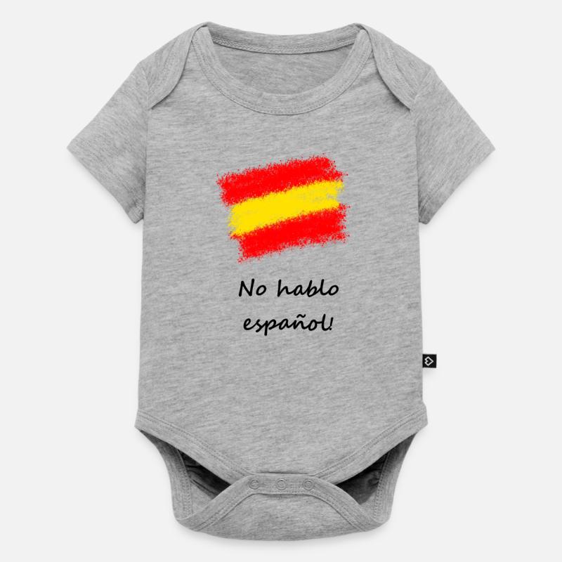 Spanisch - Baby Premium Kurzarmbody - Grau meliert