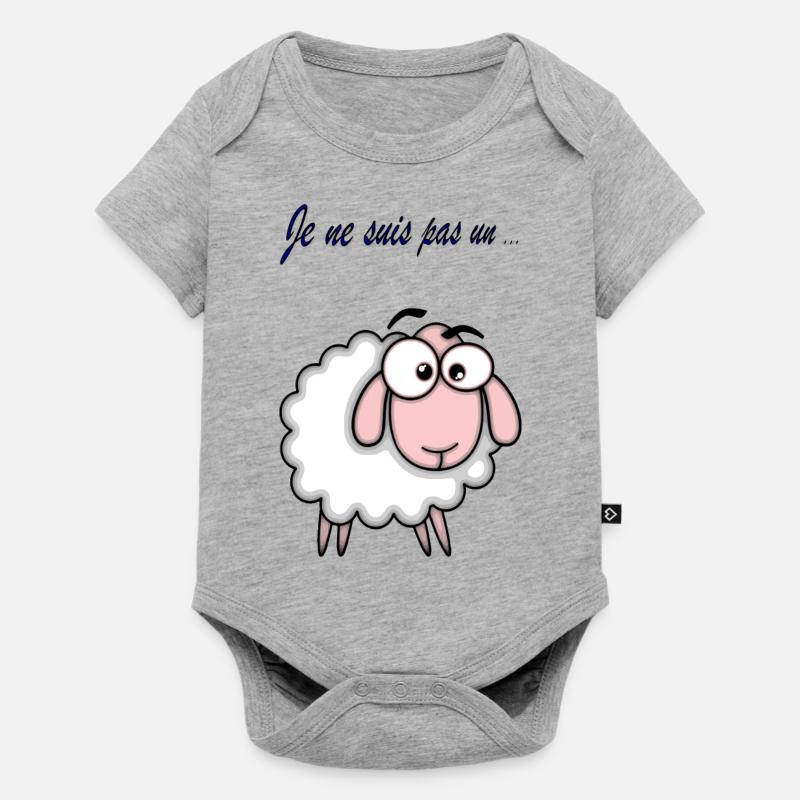 Je ne suis pas un mouton - Body à manches courtes Premium Bébé - gris chiné