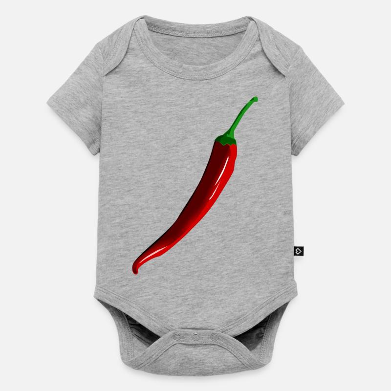 Du piment - Body à manches courtes Premium Bébé - gris chiné