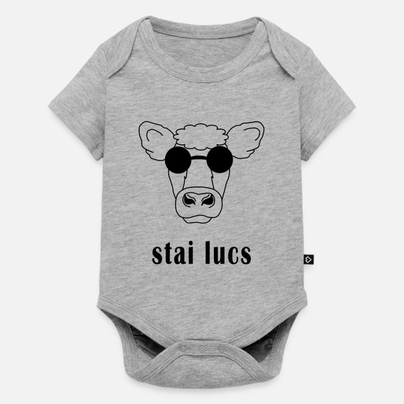 Stai Lucs - Body à manches courtes Premium Bébé - gris chiné