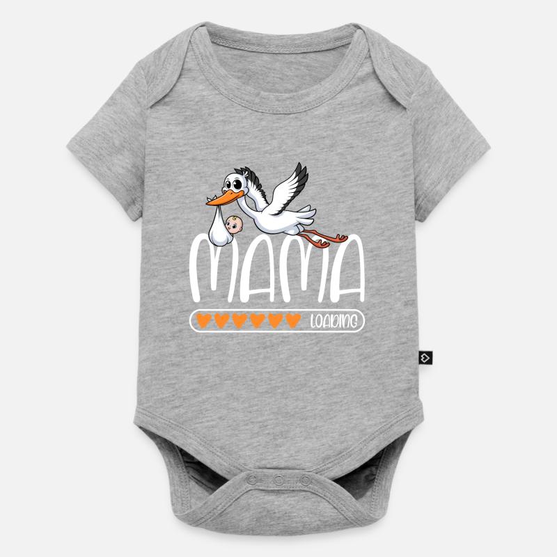 Mama loading - Baby Premium Kurzarmbody - Grau meliert