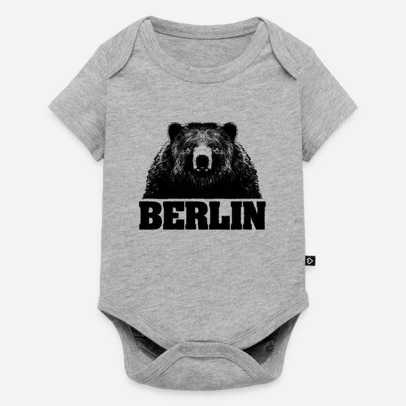 Berlin / Bär / Ours - Body à manches courtes Premium Bébé - gris chiné