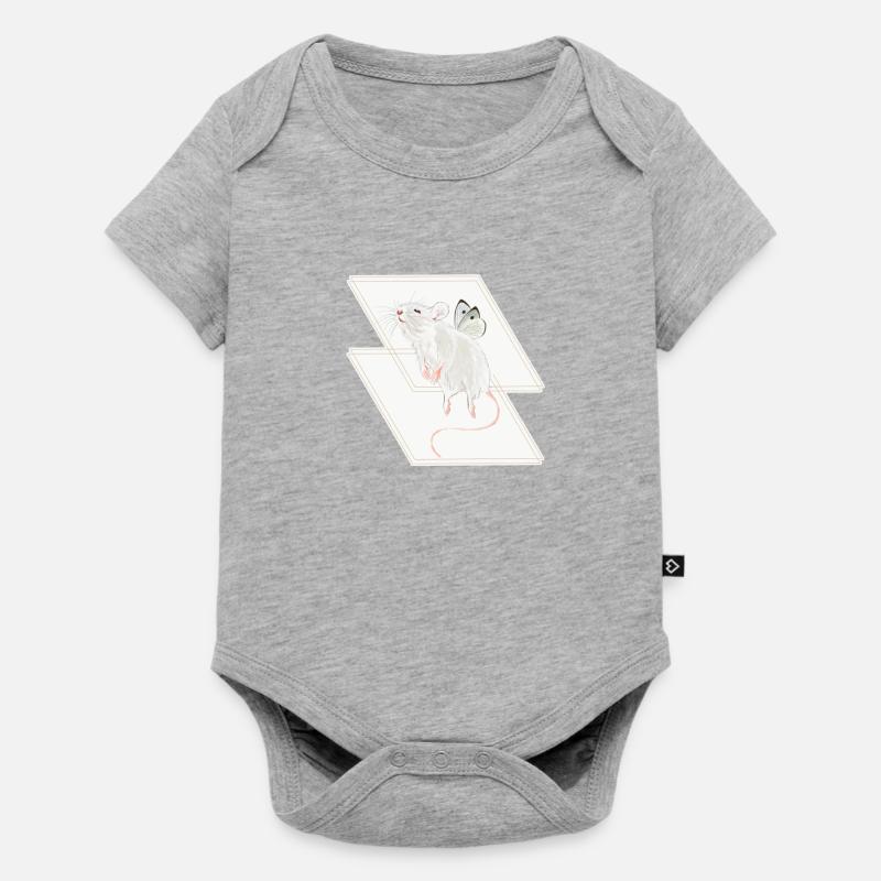 chou fée éditée - Body à manches courtes Premium Bébé - gris chiné