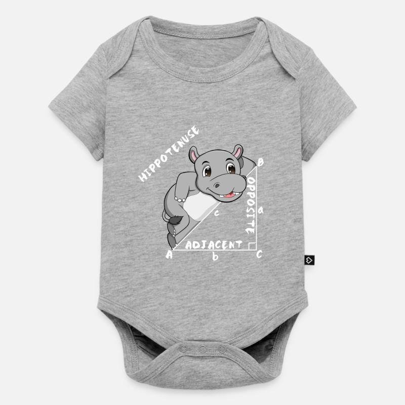 Hippotenuse Cool Fun Shirt Pythagoras Math Lovers - Body Premium a maniche corte per neonati  - grigio melange