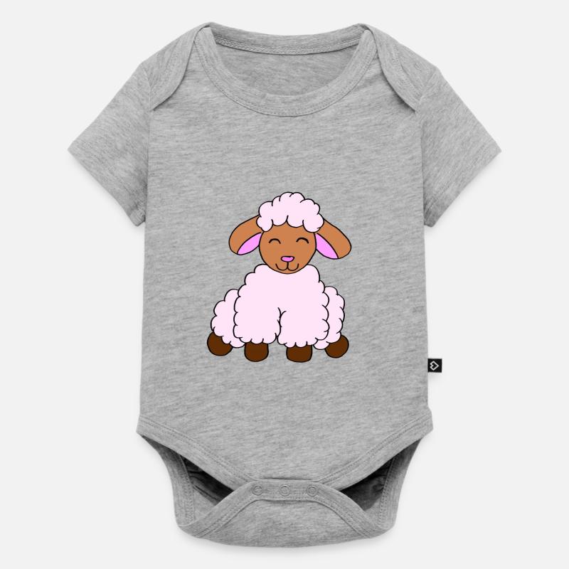 Schaefchen - Baby Premium Kurzarmbody - Grau meliert