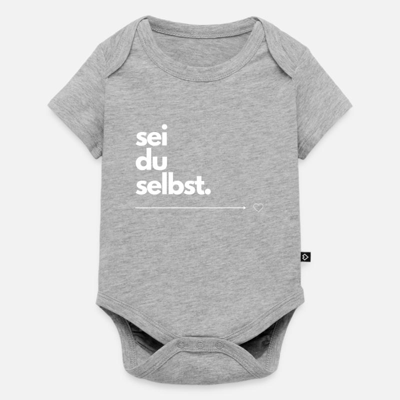 sei du selbst - Baby Premium Kurzarmbody - Grau meliert