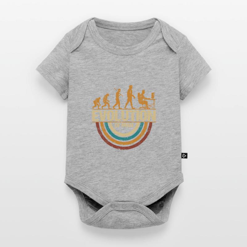 Programmer Computer Freak Evolution Retro Baby Premium short-sleeve bodysuit