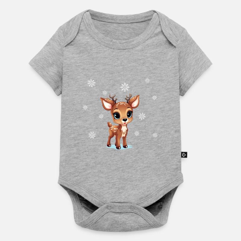 Rennes mignons - Body à manches courtes Premium Bébé - gris chiné