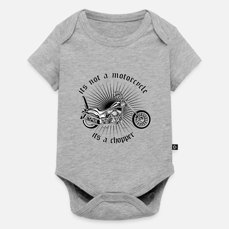 its not a motorcycle its a chopper - chopper - Baby Premium short-sleeve bodysuit - heather grey