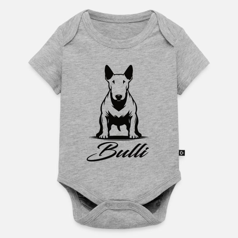 Conception du Bull Terrier – Caractère et force - Body à manches courtes Premium Bébé - gris chiné