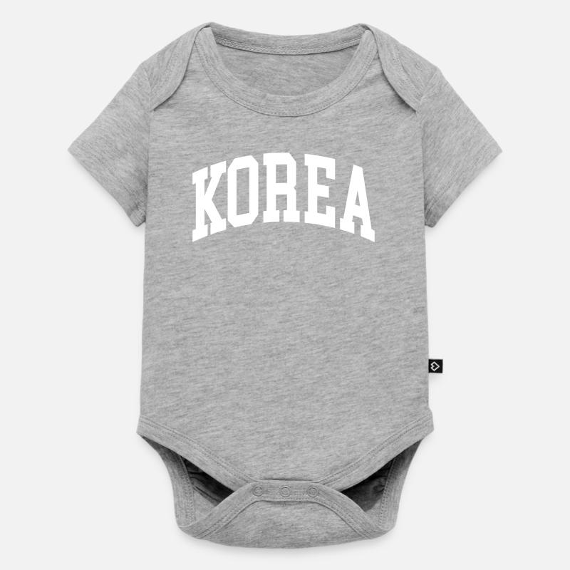 Corée - Body à manches courtes Premium Bébé - gris chiné