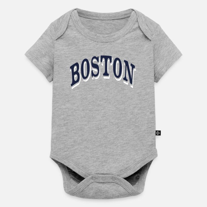 Boston - Body à manches courtes Premium Bébé - gris chiné
