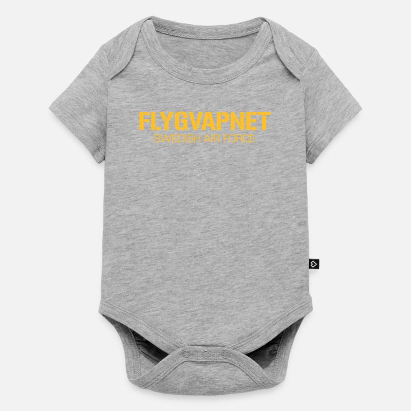 FLYGVAPNET - SWEDISH AIR FORCE - Baby Premium kortärmad bodysuit - gråmelerad