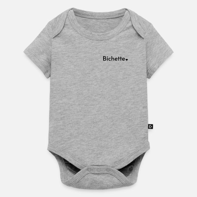 Bichette - Body à manches courtes Premium Bébé - gris chiné