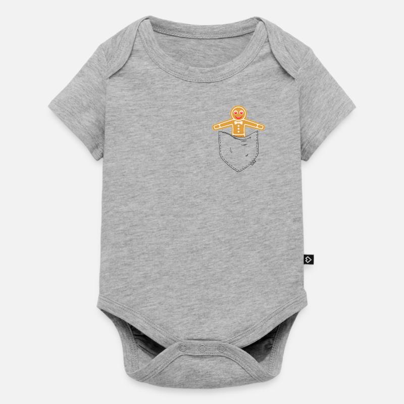 Gingerbread Man - Body à manches courtes Premium Bébé - gris chiné