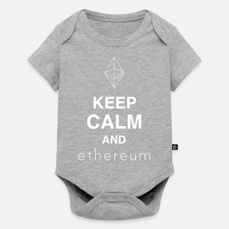 keep calm and etherium - Baby Premium Kurzarmbody - Grau meliert