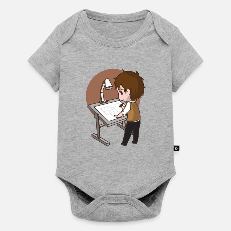 Architecte - Body à manches courtes Premium Bébé - gris chiné