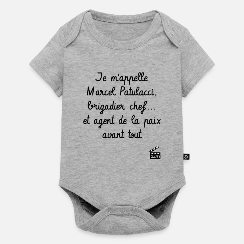Marcel Patulacci, brigadier chef - Les Inconnus - Body à manches courtes Premium Bébé - gris chiné