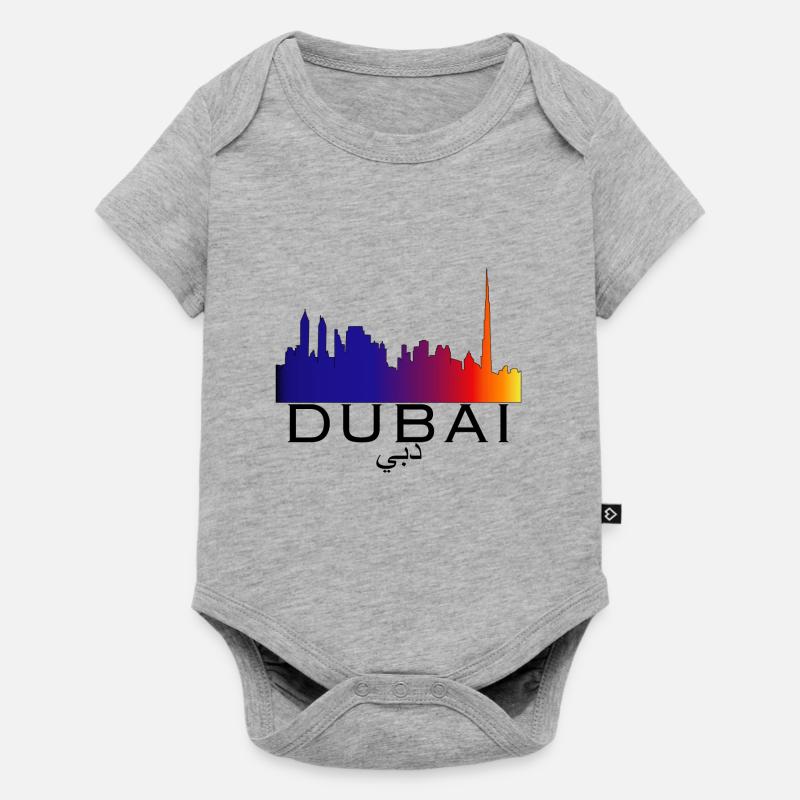 Skyline de Dubaï - Body à manches courtes Premium Bébé - gris chiné