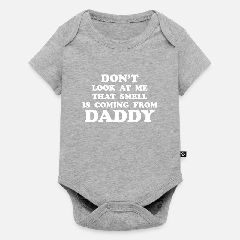 odeur bébé papa - Body à manches courtes Premium Bébé - gris chiné