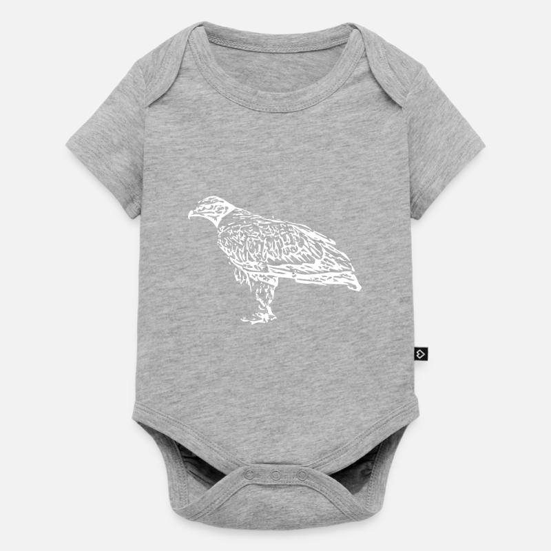 Faucons Oiseaux Oiseaux - Body à manches courtes Premium Bébé - gris chiné