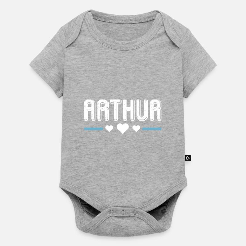 Arthur - Body à manches courtes Premium Bébé - gris chiné