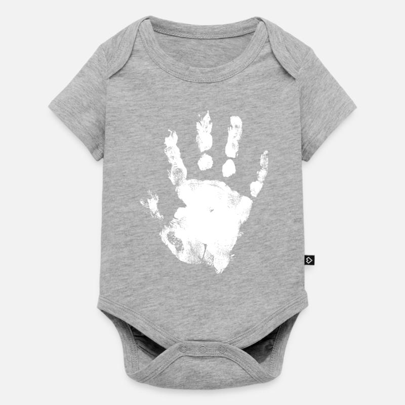 main - Body à manches courtes Premium Bébé - gris chiné
