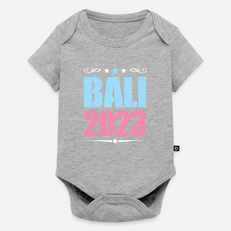 Bali 2023 - Body à manches courtes Premium Bébé - gris chiné