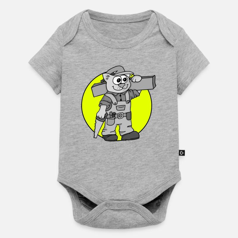 Profession Charpentier Rétro - Body à manches courtes Premium Bébé - gris chiné
